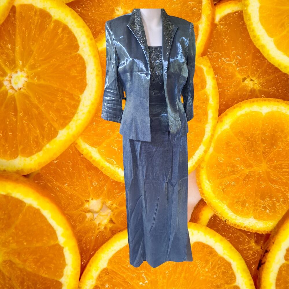 Alex‎ Evenings 2 Piece Sleeveless Dress With Matching Jacket Size 6